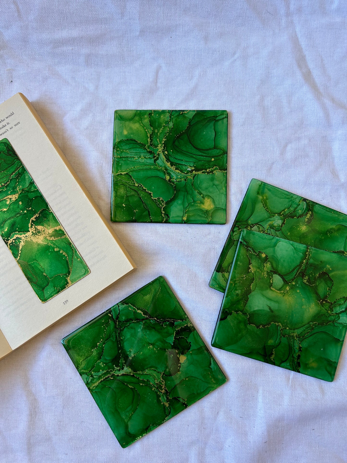 'Emerald' Coasters (set of 4)