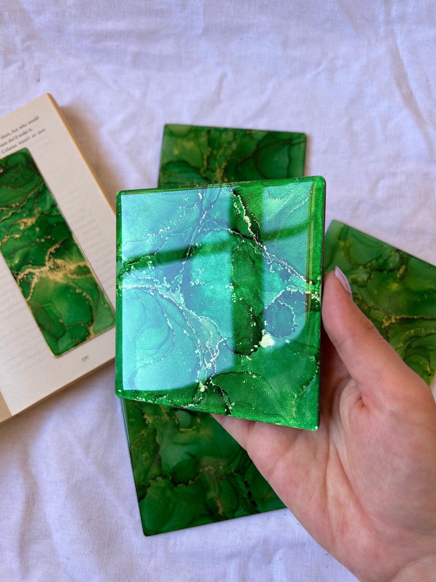 'Emerald' Coasters (set of 4)