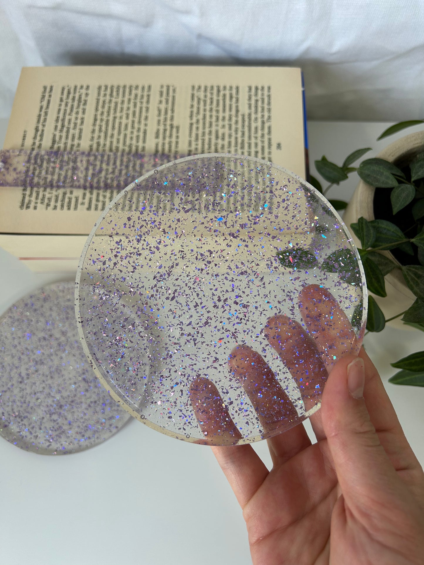 'Violet' Coasters (set of 2)